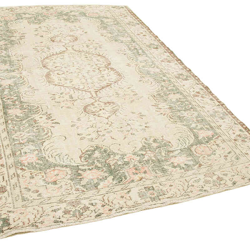 Alfombra Vintage Turca Anudada a Mano - 181 cm x 283 cm - K0055640