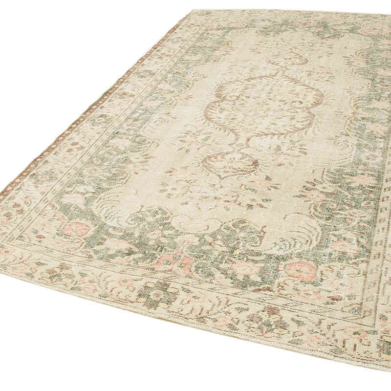 Alfombra Vintage Turca Anudada a Mano - 181 cm x 283 cm - K0055640