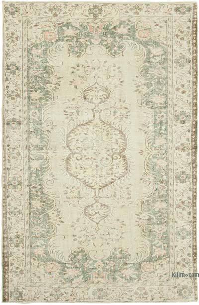 Vintage Turkish Hand-Knotted Rug - 5' 11" x 9' 3" (71 in. x 111 in.)