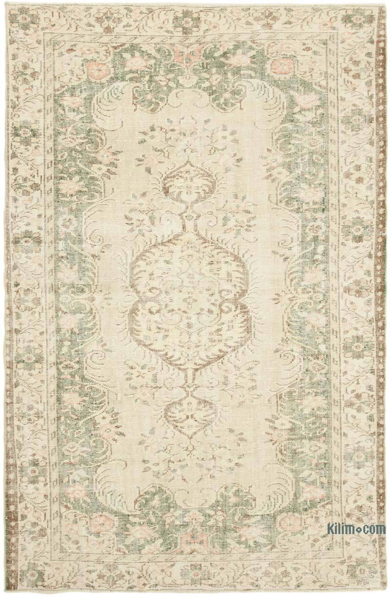 Alfombra Vintage Turca Anudada a Mano - 181 cm x 283 cm - K0055640