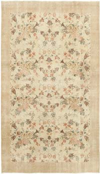 Vintage Turkish Hand-Knotted Rug - 4' 7" x 8'  (55" x 96")