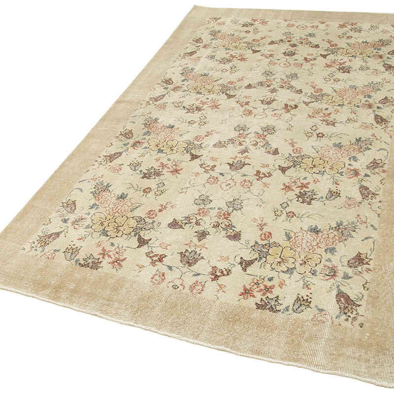 Vintage Turkish Hand-Knotted Rug - 4' 7" x 8'  (55" x 96") - K0055643