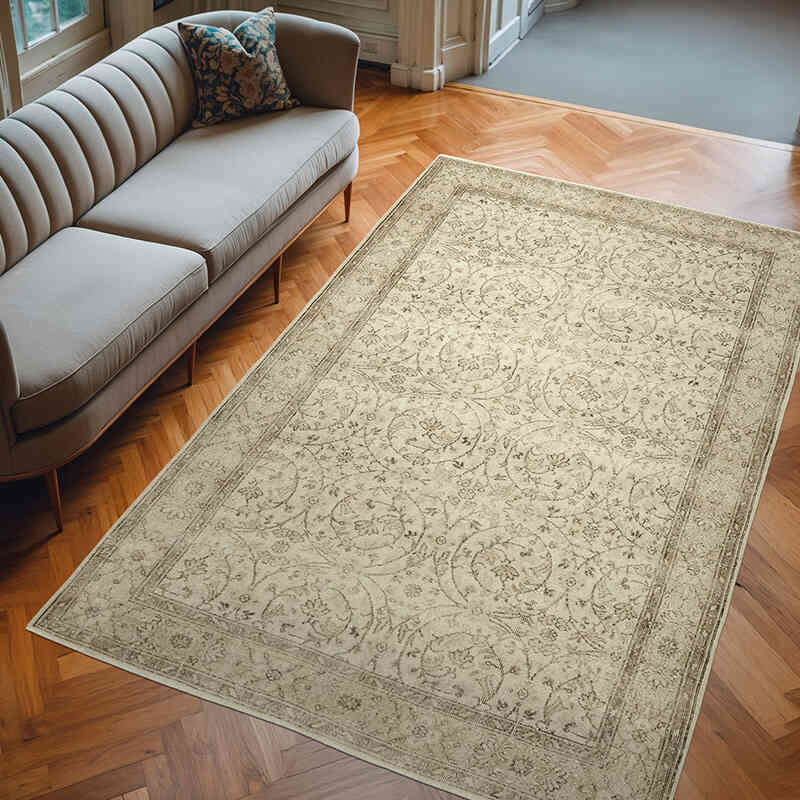 Alfombra Vintage Turca Anudada a Mano - 190 cm x 297 cm - K0055666