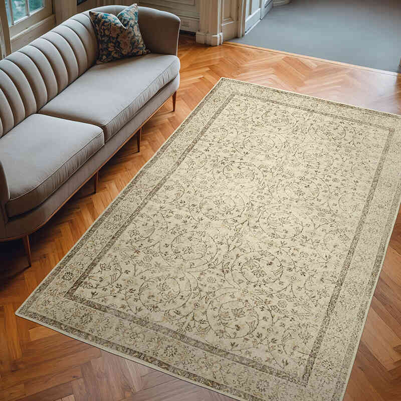 El Dokuma Vintage Halı - 191 cm x 295 cm - K0055669