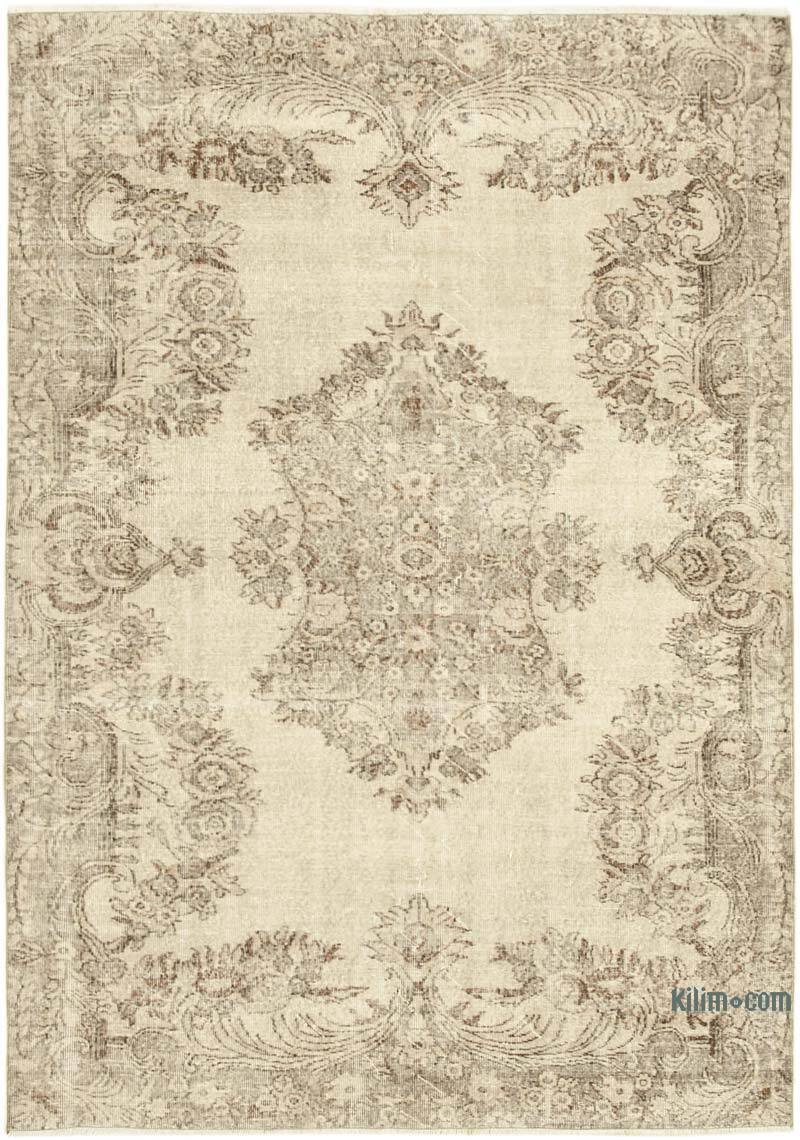 Vintage Turkish Hand-Knotted Rug - 6' 4" x 9'  (76" x 108") - K0055688
