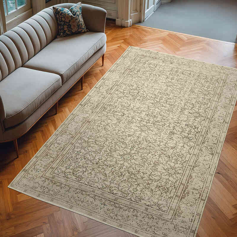 Alfombra Vintage Turca Anudada a Mano - 194 cm x 313 cm - K0055689