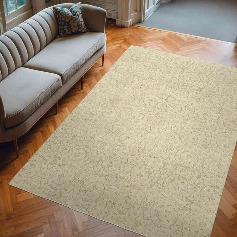 Alfombra Vintage Turca Anudada a Mano - 206 cm x 284 cm - K0055710
