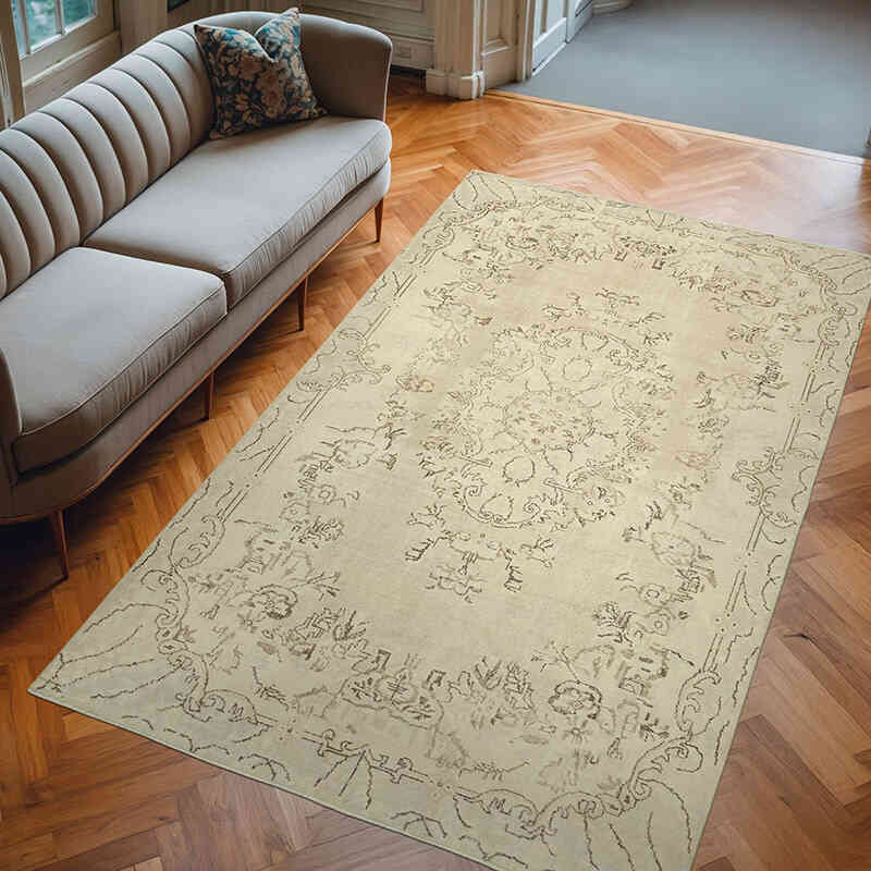 Alfombra Vintage Turca Anudada a Mano - 183 cm x 295 cm - K0055714