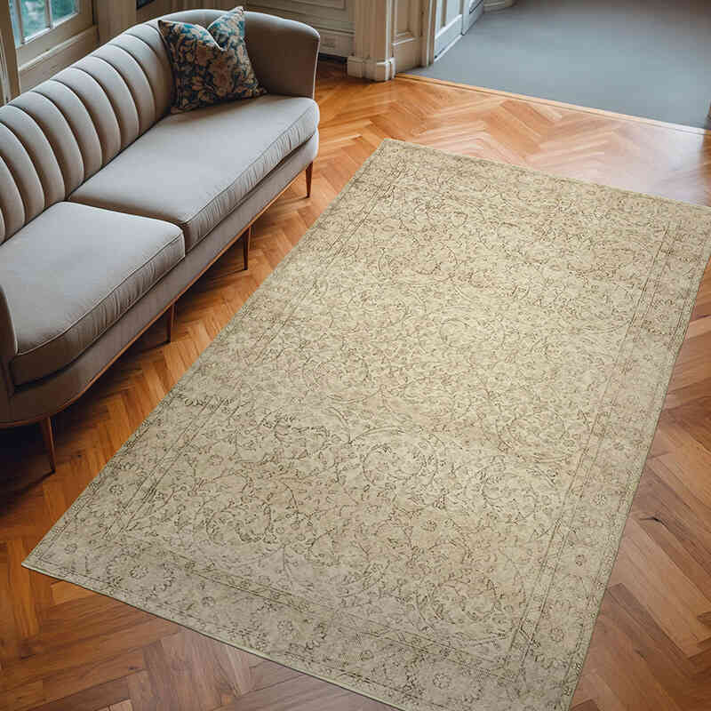 Alfombra Vintage Turca Anudada a Mano - 188 cm x 296 cm - K0055720