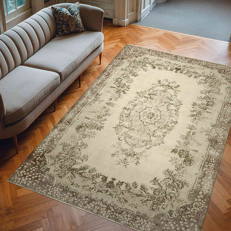 Alfombra Vintage Turca Anudada a Mano - 209 cm x 309 cm - K0055724