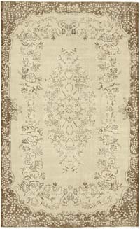 Vintage Turkish Hand-Knotted Rug - 6' 2" x 9' 11" (74" x 119")