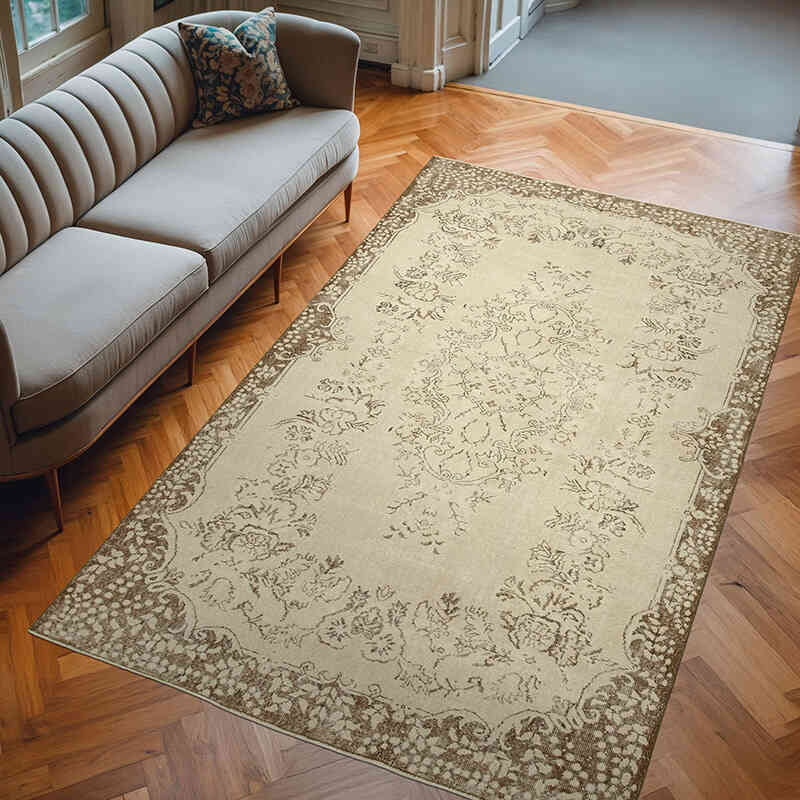 El Dokuma Vintage Halı - 188 cm x 301 cm - K0055734