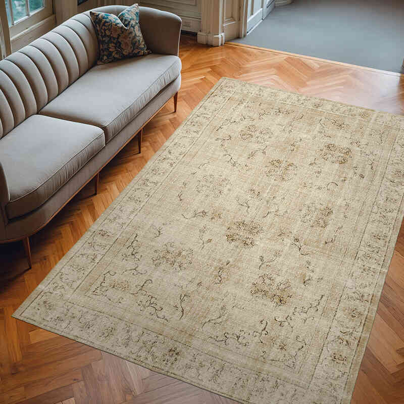Vintage Turkish Hand-Knotted Rug - 6' 7" x 9' 10" (79" x 118") - K0055735