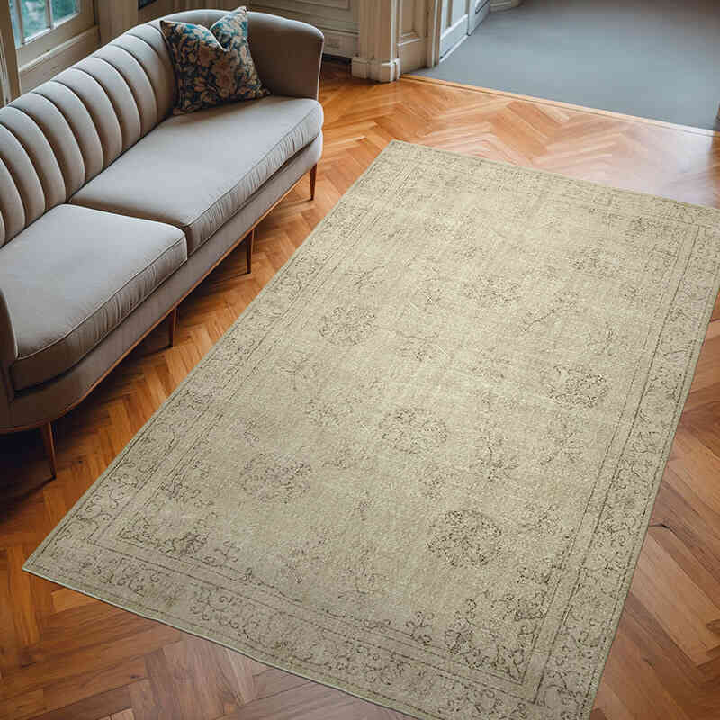 Vintage Turkish Hand-Knotted Rug - 6' 5" x 10'  (77" x 120") - K0055740