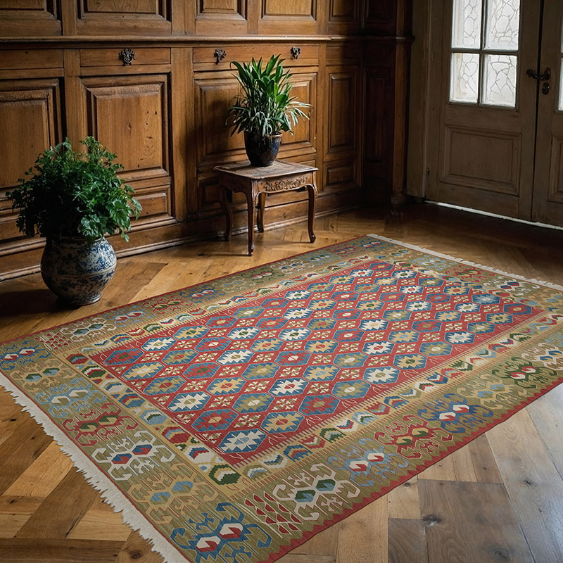 Multicolor New Handwoven Turkish Kilim Rug - 175 cm x 239 cm - K0056002