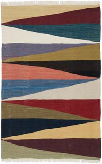Multicolor New Handwoven Turkish Kilim Rug - 3' 8" x 5' 9" (44" x 69")