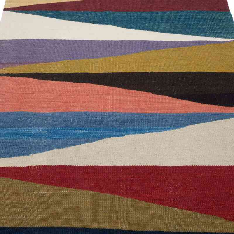 Çok Renkli Yeni Kök Boya El Dokuma Kilim - 113 cm x 174 cm - K0056003