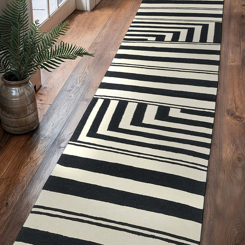 Yeni Kök Boya El Dokuma Kilim - 90 cm x 370 cm - K0056005