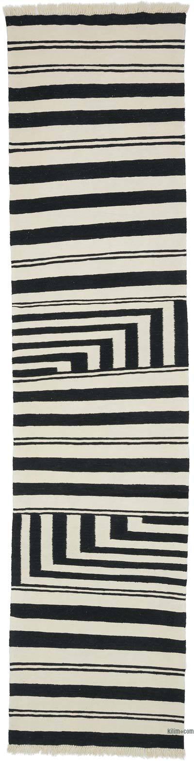 New Handwoven Turkish Kilim Rug - 2' 11" x 12' 2" (35 in. x 146 in.)