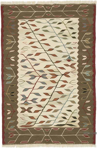 New Handwoven Turkish Kilim Rug - 3' 10" x 5' 9" (46 in. x 69 in.)