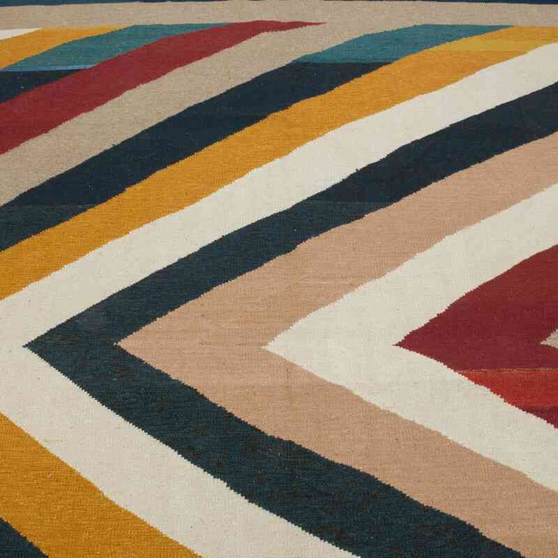 Çok Renkli Yeni Kök Boya El Dokuma Kilim - 181 cm x 237 cm - K0056009