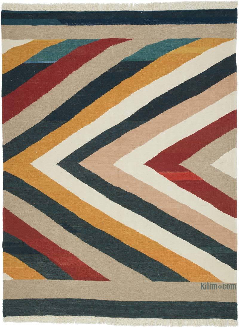 Çok Renkli Yeni Kök Boya El Dokuma Kilim - 181 cm x 237 cm - K0056009