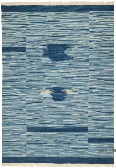 Mavi Yeni Kök Boya El Dokuma Kilim - 185 cm x 260 cm