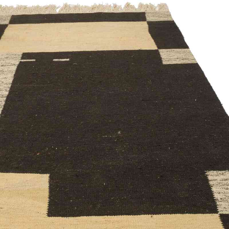 Kahverengi, Bej Yeni Kök Boya El Dokuma Kilim - 430 cm x 503 cm - K0056036