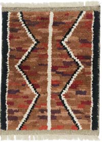 Kahverengi Yeni Fas Stili El Dokuma Tulu - 94 cm x 121 cm