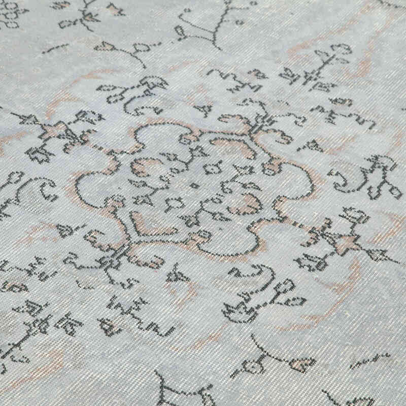 Azul claro Alfombra Turca Vintage Sobre-teñida - 164 cm x 282 cm - K0056047