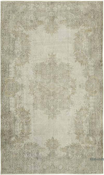 Bej Boyalı El Dokuma Vintage Halı - 180 cm x 293 cm