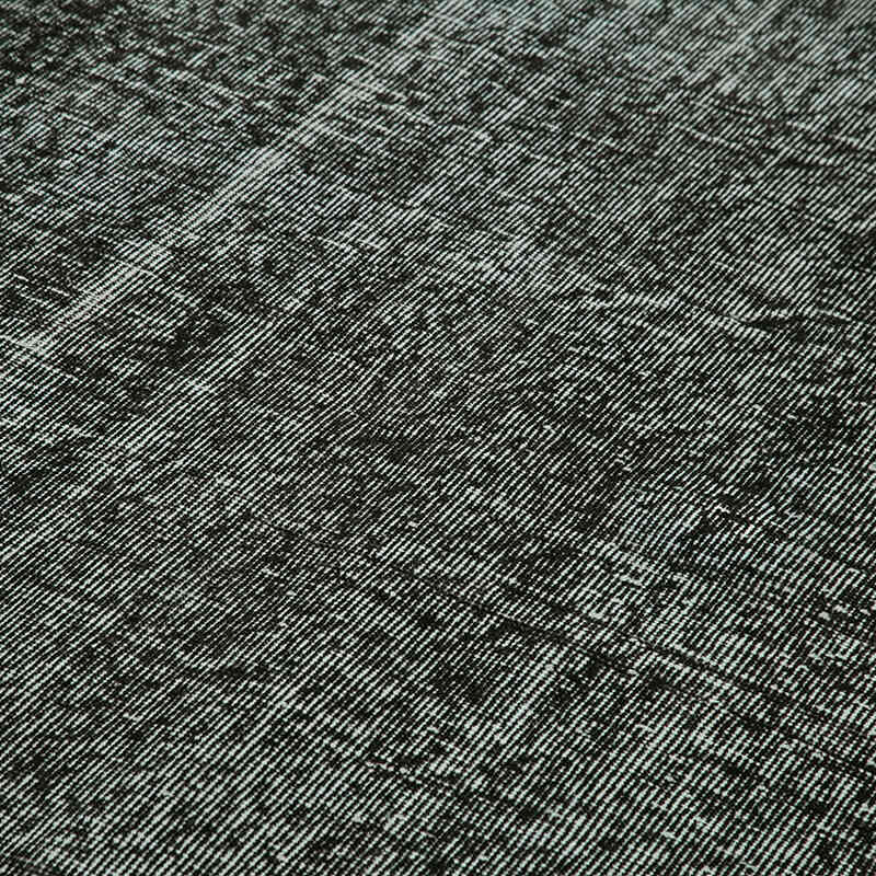 Black Over-dyed Vintage Hand-Knotted Turkish Rug - 5' 11" x 9' 5" (71" x 113") - K0056057