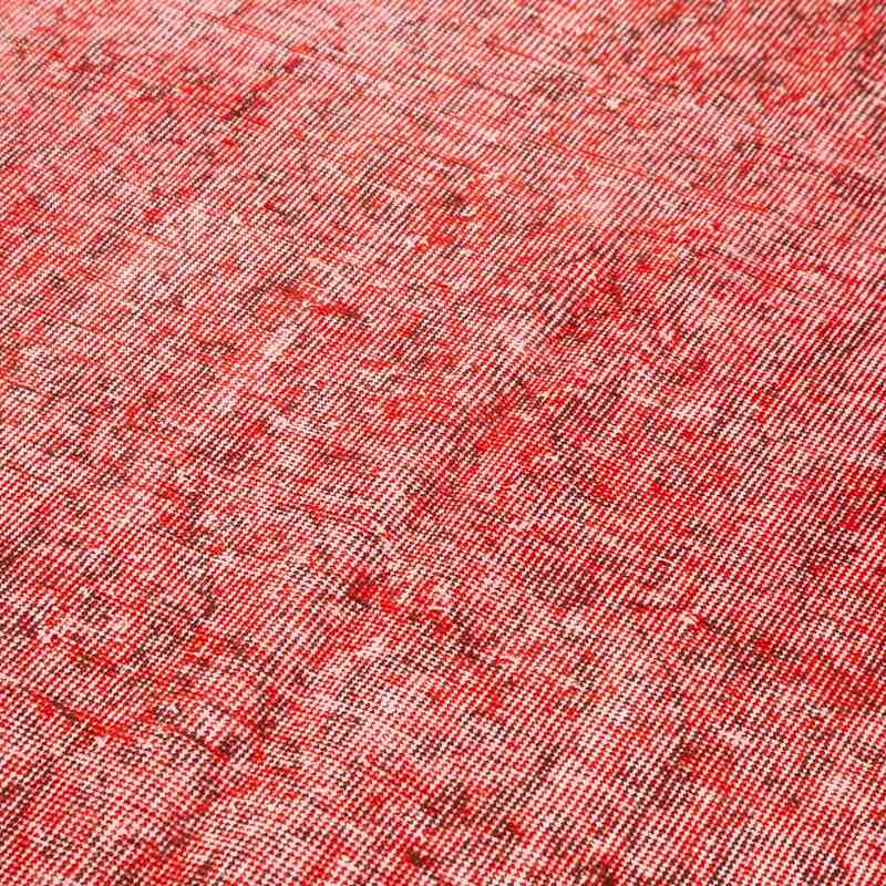 Kırmızı Boyalı El Dokuma Vintage Halı - 152 cm x 265 cm - K0056064