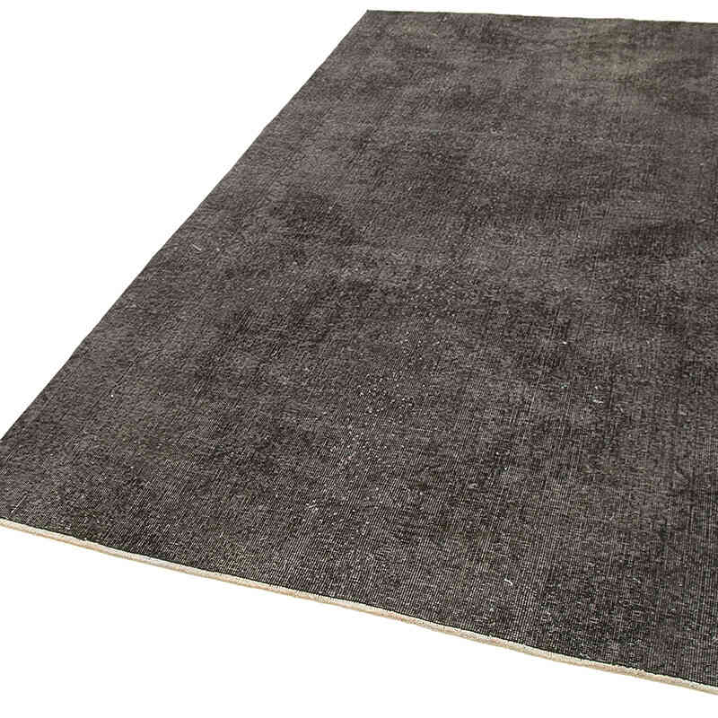 Siyah Boyalı El Dokuma Vintage Halı - 145 cm x 292 cm - K0056072