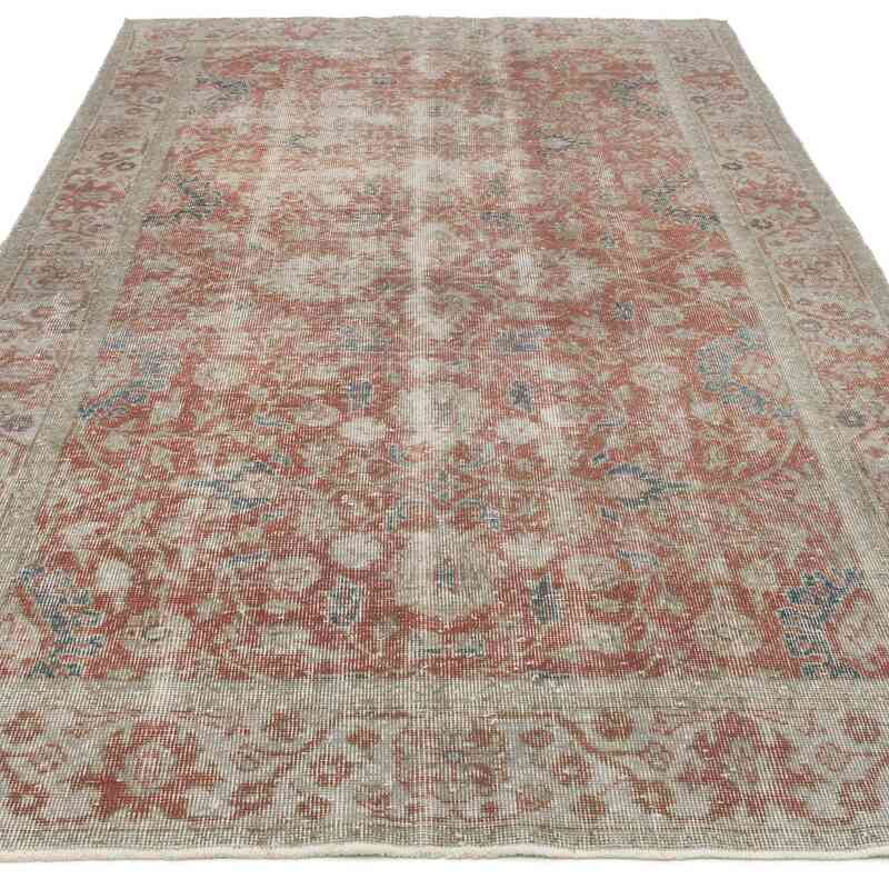 Kırmızı El Dokuma Vintage Halı - 151 cm x 263 cm - K0056073