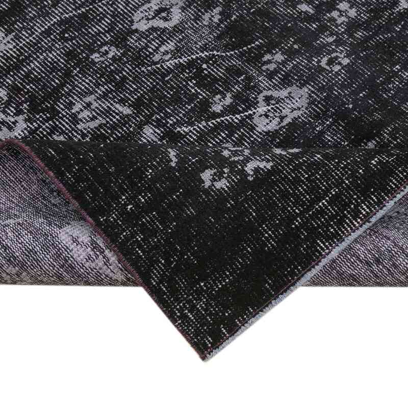 Siyah Boyalı El Dokuma Vintage Halı - 157 cm x 266 cm - K0056075