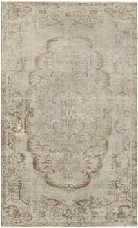 Gris Alfombra Turca Vintage Sobre-teñida - 169 cm x 275 cm