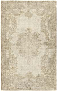 Gray Over-dyed Vintage Hand-Knotted Turkish Rug - 6'  x 9' 5" (72" x 113")