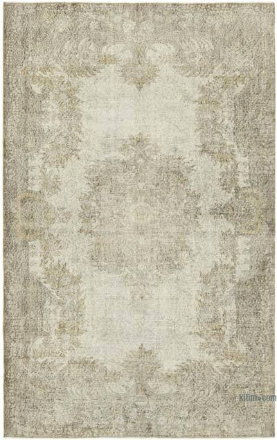 Grey Over-dyed Vintage Hand-Knotted Turkish Rug - 6'  x 9' 5" (72 in. x 113 in.)