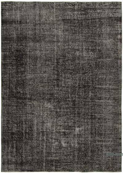 Siyah Boyalı El Dokuma Vintage Halı - 200 cm x 279 cm