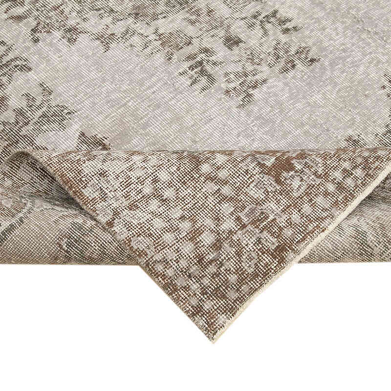 Gri Boyalı El Dokuma Vintage Halı - 168 cm x 288 cm - K0056093