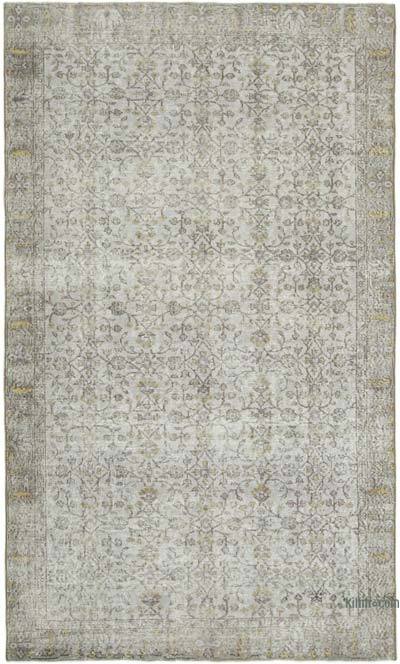 Grey Over-dyed Vintage Hand-Knotted Turkish Rug - 6'  x 9' 1" (72 in. x 109 in.)