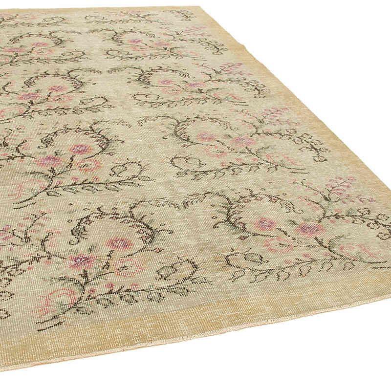 Bej El Dokuma Vintage Halı - 181 cm x 267 cm - K0056114