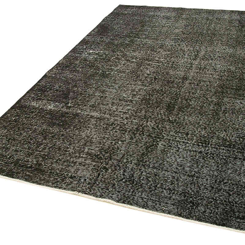 Siyah Boyalı El Dokuma Vintage Halı - 169 cm x 255 cm - K0056116