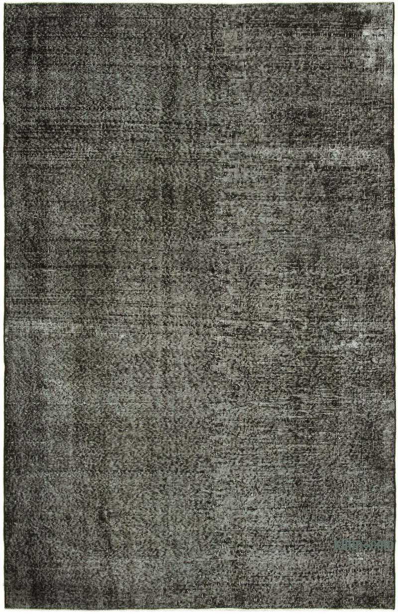 Siyah Boyalı El Dokuma Vintage Halı - 169 cm x 255 cm - K0056116