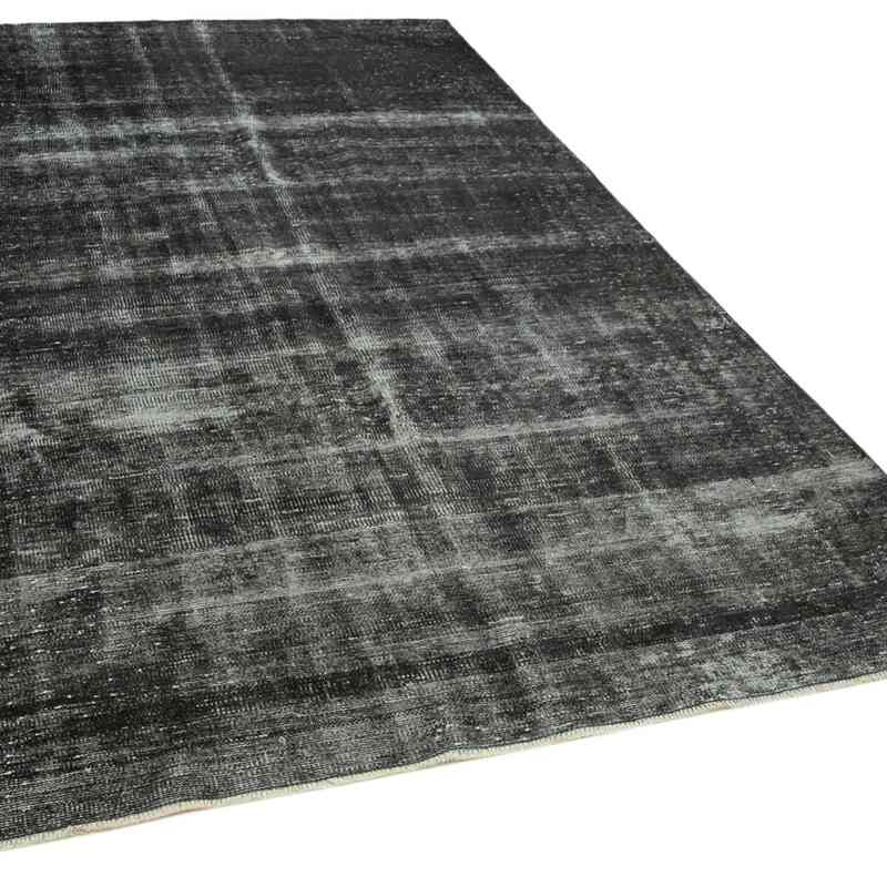 Siyah Boyalı El Dokuma Vintage Halı - 176 cm x 276 cm - K0056119