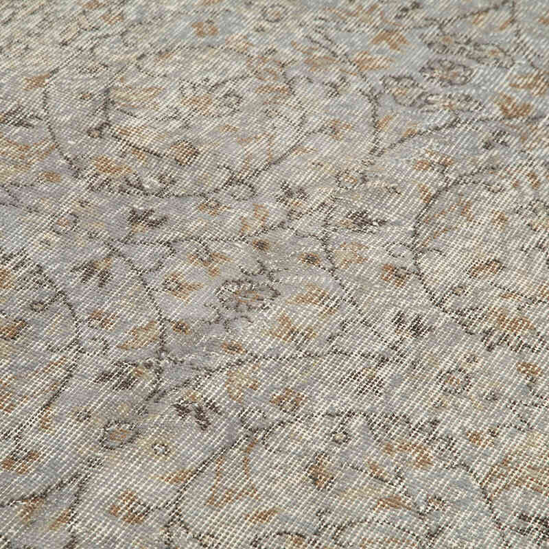 Gray Over-dyed Vintage Hand-Knotted Turkish Rug - 4' 6" x 8' 8" (54" x 104") - K0056121