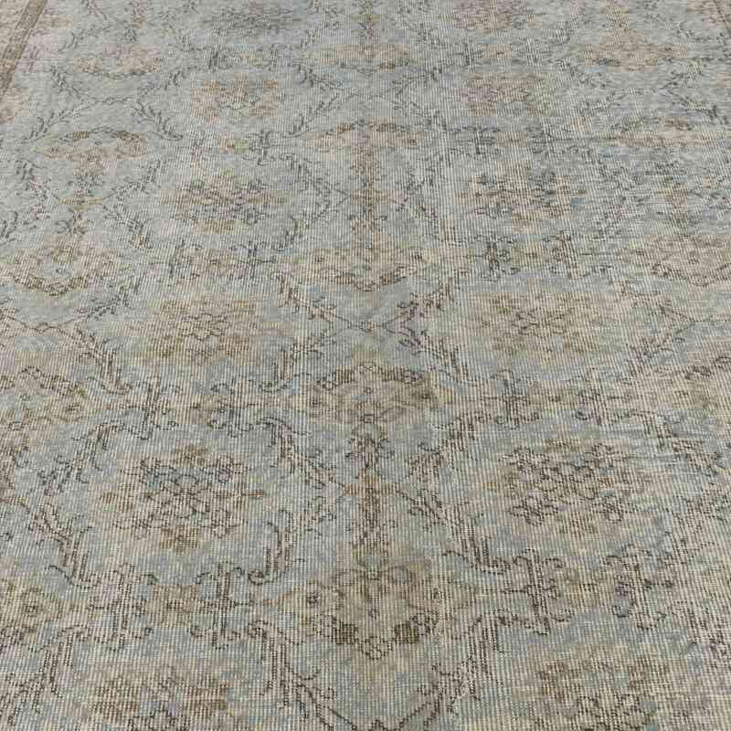 Gri Boyalı El Dokuma Vintage Halı - 153 cm x 265 cm - K0056122