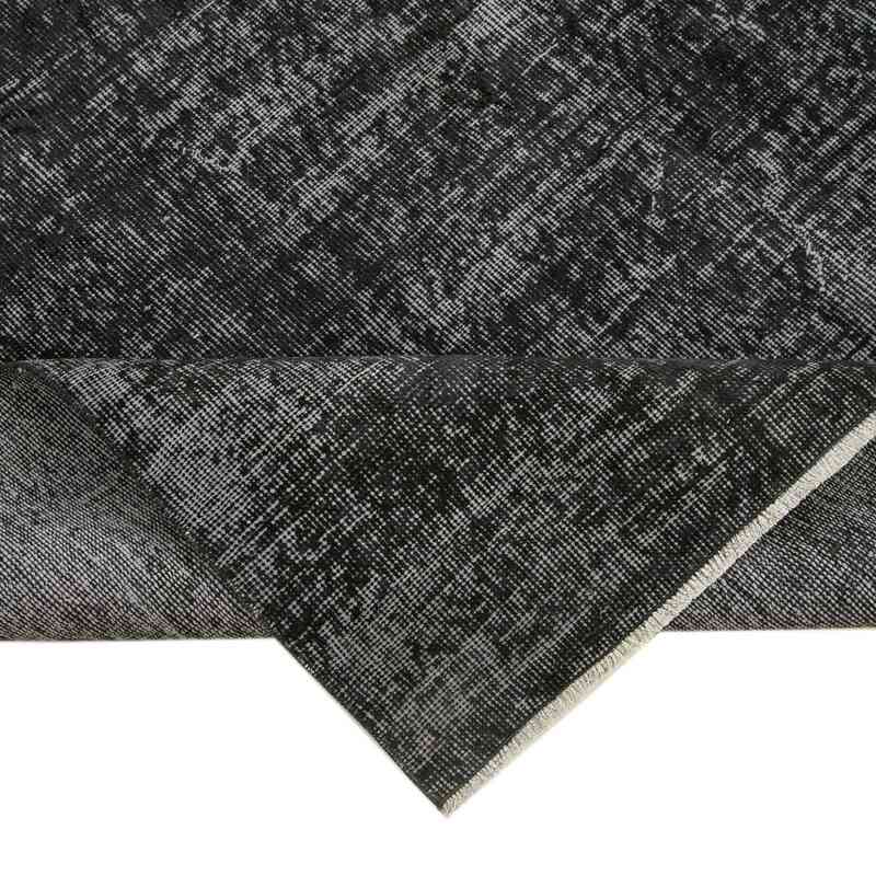 Siyah Boyalı El Dokuma Vintage Halı - 185 cm x 290 cm - K0056125