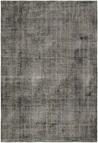 Black Over-dyed Vintage Hand-Knotted Turkish Rug - 6' 9" x 9' 10" (81" x 118")